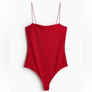 Red Spaghetti Strap Bodysuit H&M NWT